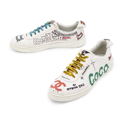 chanel graffiti sneakers|chanel sneakers.